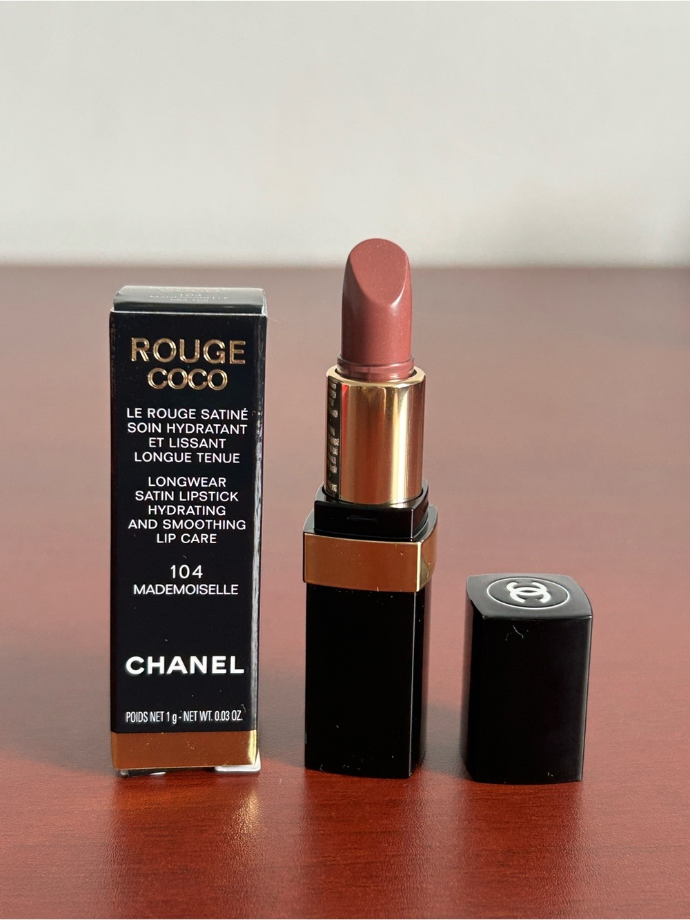 CHANEL Rouge Coco Satin Lipstick 1g~ 104 Mademoiselle
